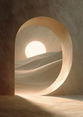 Desert Archway with Sun