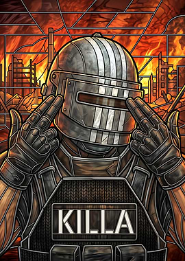 Escape From Tarkov Stained Glass Style