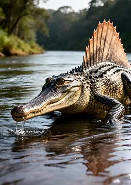 Spinosaurus in a River