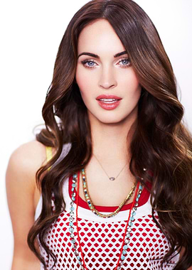 Megan Fox Portrait with Necklaces