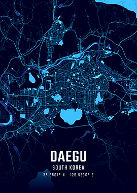 Daegu Midnight City Map
