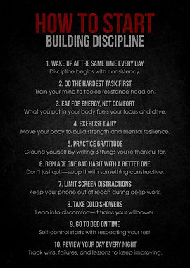How to Start Building Discipline