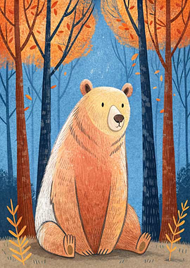 Bear in an Autumn Forest