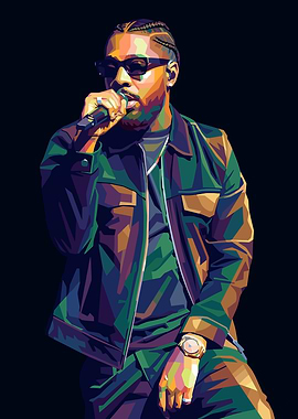 Brent Faiyaz Performing with Microphone