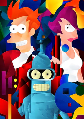 Futurama Characters Pop Art Style