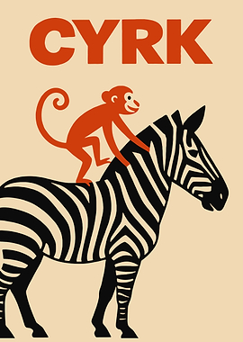 Circus Monkey on Zebra