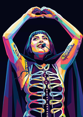 Pop Art Portrait of a Musician