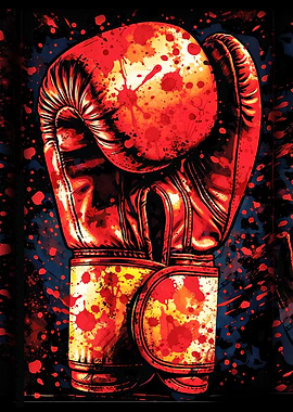 Bloody Boxing Glove Art