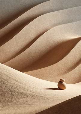 Zen stones on sand dunes