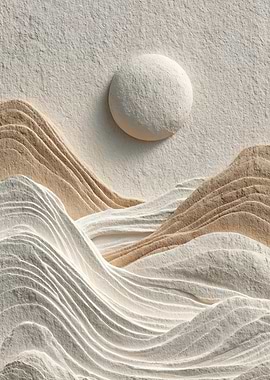 Textured Sand Dune Landscape with Sun