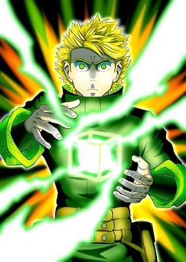 Anime character with glowing cube