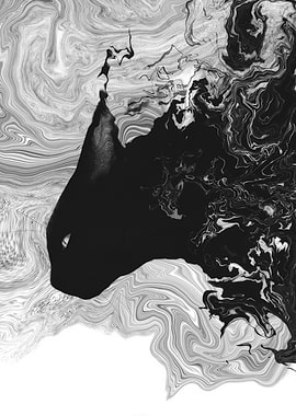 Black Cat Abstract Art