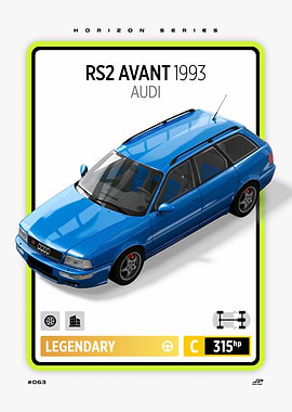 Audi RS2 Avant 1993 Car Card