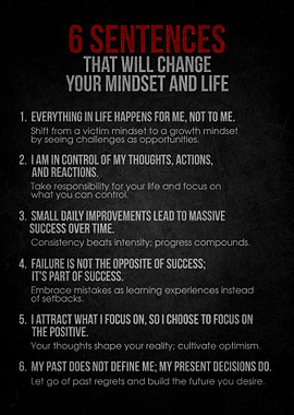 6 Sentences to Change Your Mindset