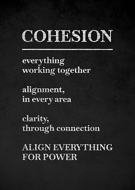 Cohesion Definition Poster