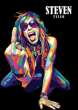 Steven Tyler Pop Art Portrait
