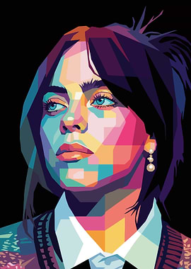 Billie Eilish Pop Art Portrait