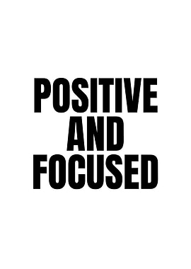 Positive and Focused Text Art