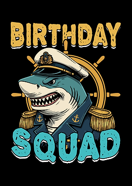 Birthday Squad Shark Captain