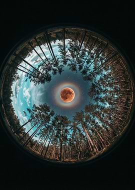 Fisheye Forest Moonscape