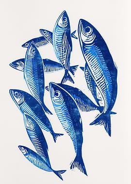 School of Blue Fish