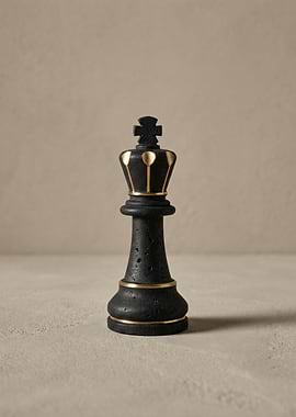 Black and Gold Chess King