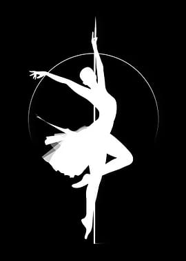 Silhouette of a Dancer on a Pole