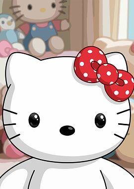 Hello Kitty with Red Polka Dot Bow