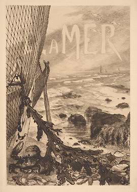 Seascape with Fishing Net and Seaweed