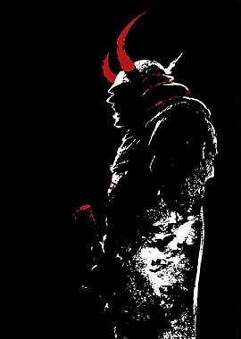 Demon Samurai Silhouette