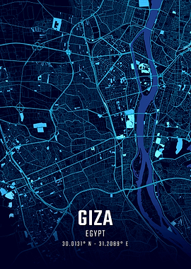 Giza Midnight City Map