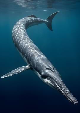 Humpback Whale Swimming Underwater