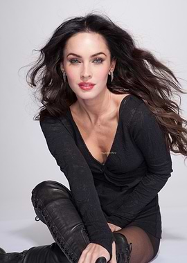 Megan Fox in Black Outfit and Boots