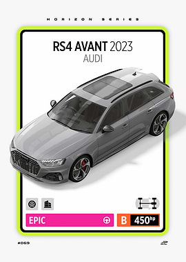 Audi RS4 Avant 2023 Car Card