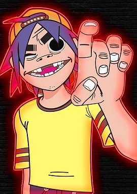 2-D from Gorillaz reaching out