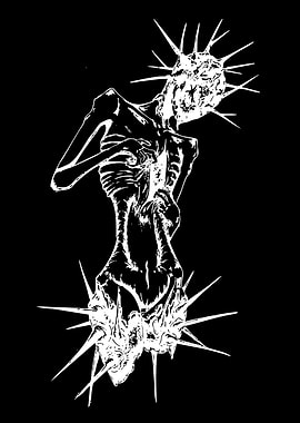 Gothic Skeleton with Spikes