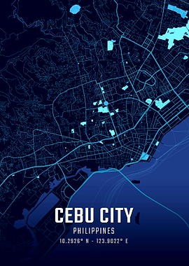 Cebu City Midnight Map