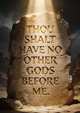 Ten Commandments Stone Tablet