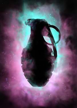 Mystical Grenade with Cosmic Aura