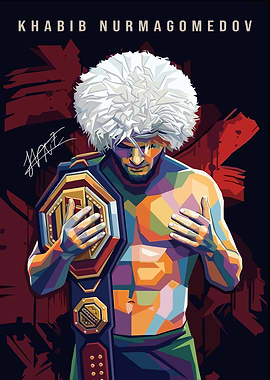 Khabib Nurmagomedov with UFC Belt