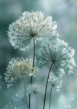 Delicate White Queen Anne's Lace Flowers