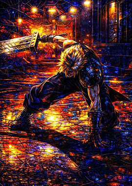 Cloud Strife in Action