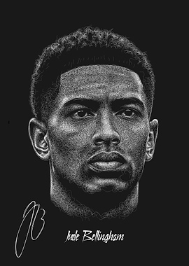 Jude Bellingham Scribble art style