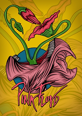 Pink Floyd Floral Rose