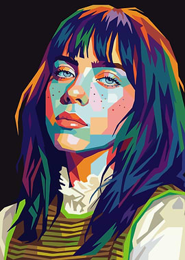 Billie Eilish Pop Art Portrait