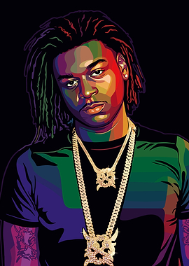 Colorful Portrait of a Ken Carson