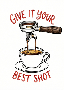 Espresso machine pouring coffee into a cup