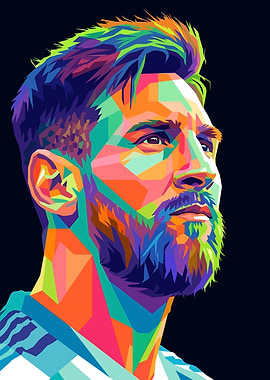Lionel Messi Pop Art Portrait