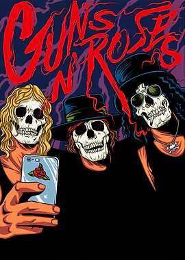 Guns N' Roses Skulls Selfie