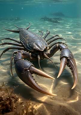 Giant Sea Scorpion in Shallow Water